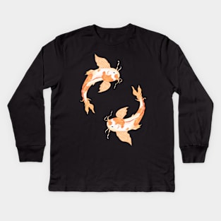 Koi Fish Double Kids Long Sleeve T-Shirt